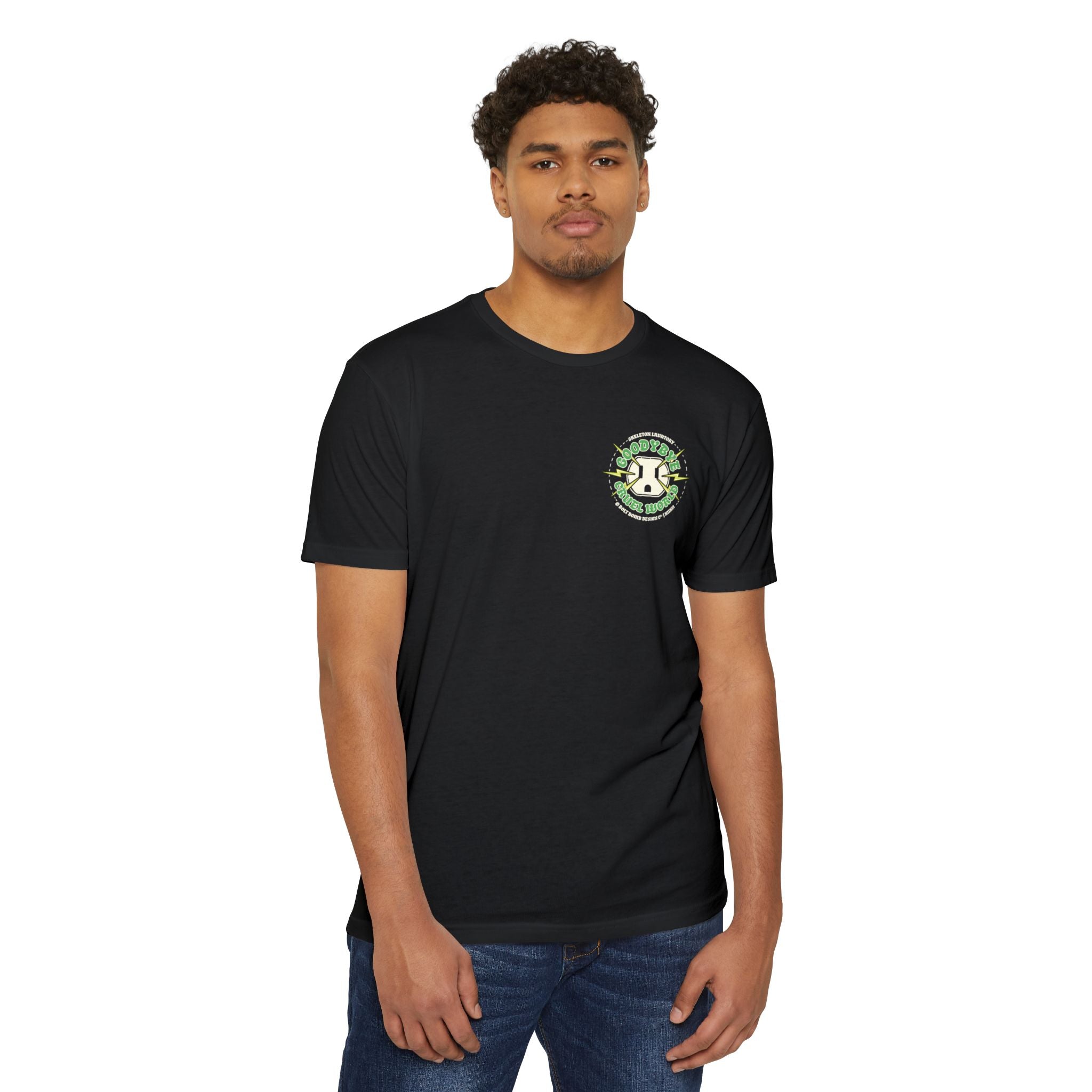 Goodbye Cruel World | Next Level 6210 Premium CVC T-Shirt | Goodbye Cruel World Edgy Streetwear Back Print Top
