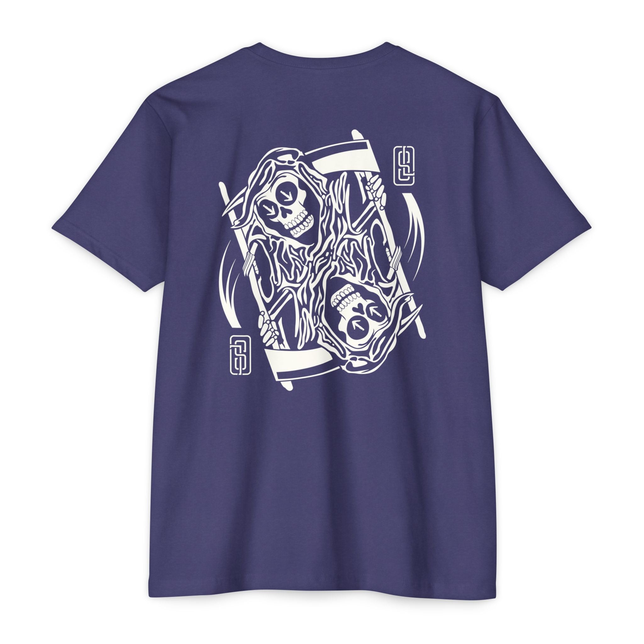 "Ouroboros" Grim Reaper Playing Card Graphic Tee - Gothic Tattoo Flash Skeleton Premium Next Level 6210 T-Shirt