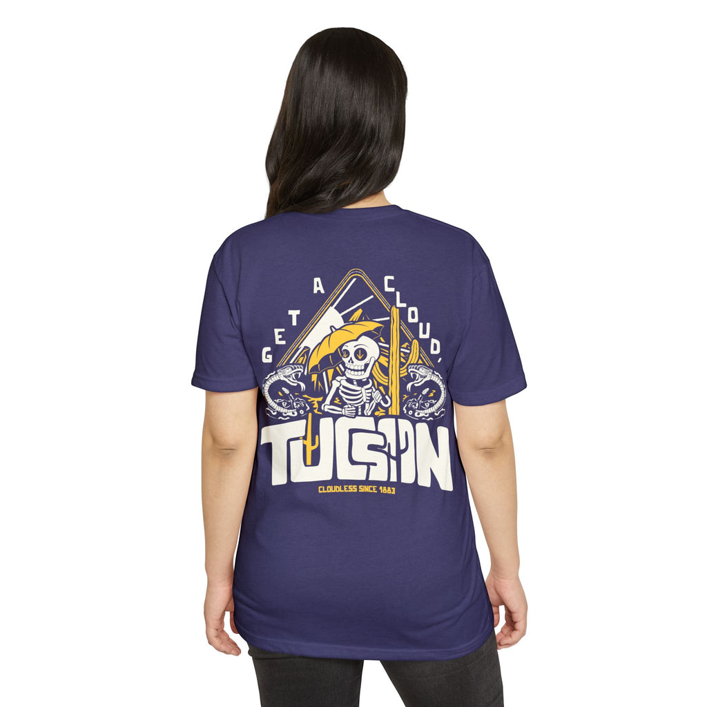 "Get a Cloud, Tucson" Graphic Tee | Retro Desert Rattlesnake T-Shirt, Next Level 6210 Fitted Top, Southwest Souvenir Vintage Grunge Tee