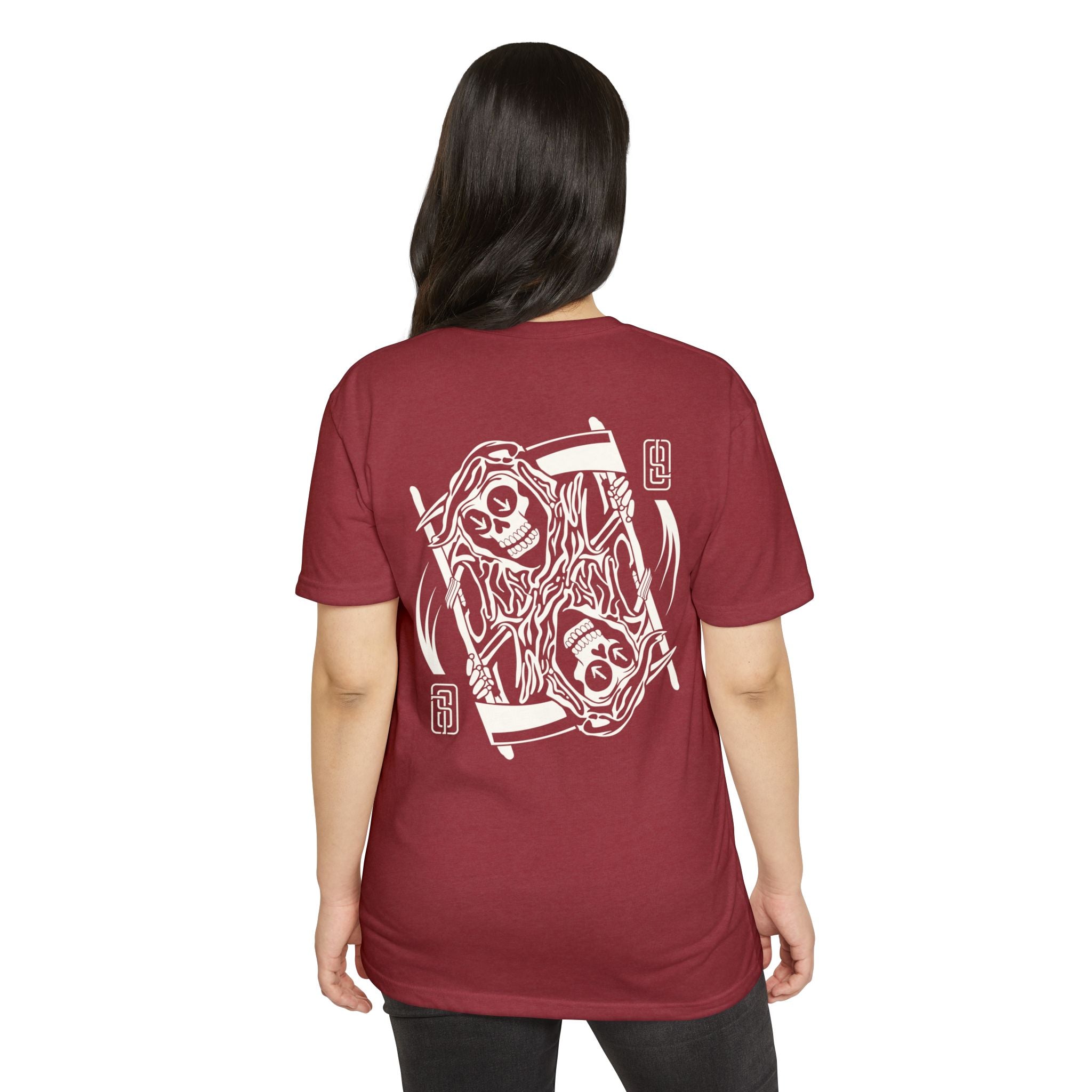 "Ouroboros" Grim Reaper Playing Card Graphic Tee - Gothic Tattoo Flash Skeleton Premium Next Level 6210 T-Shirt