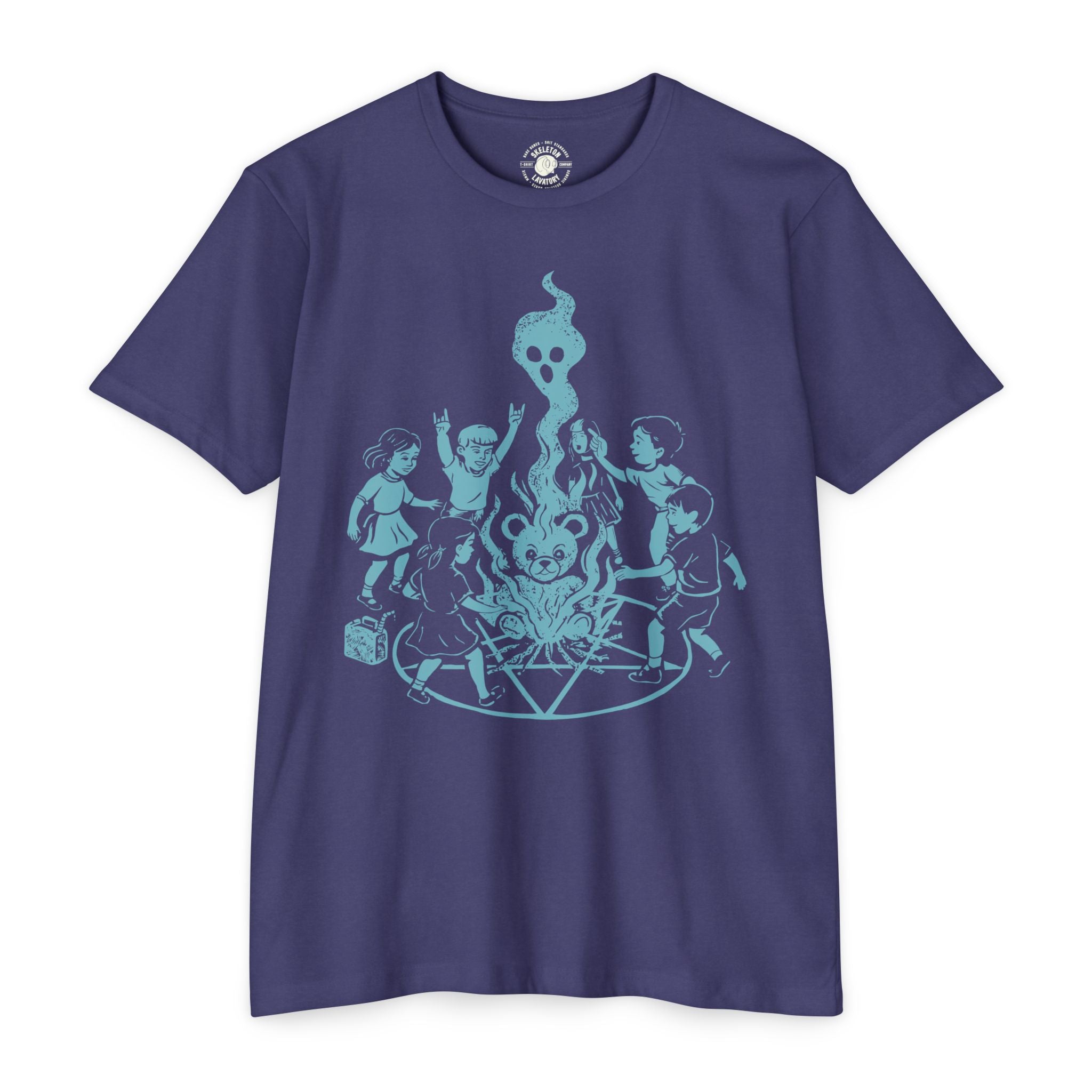 "Let's Start A Cult" Graphic Tee | Creepy Campfire Occult T-Shirt, Next Level 6210 Fitted Top, Vintage Pastel Grunge, Retro Dark Humor Shirt