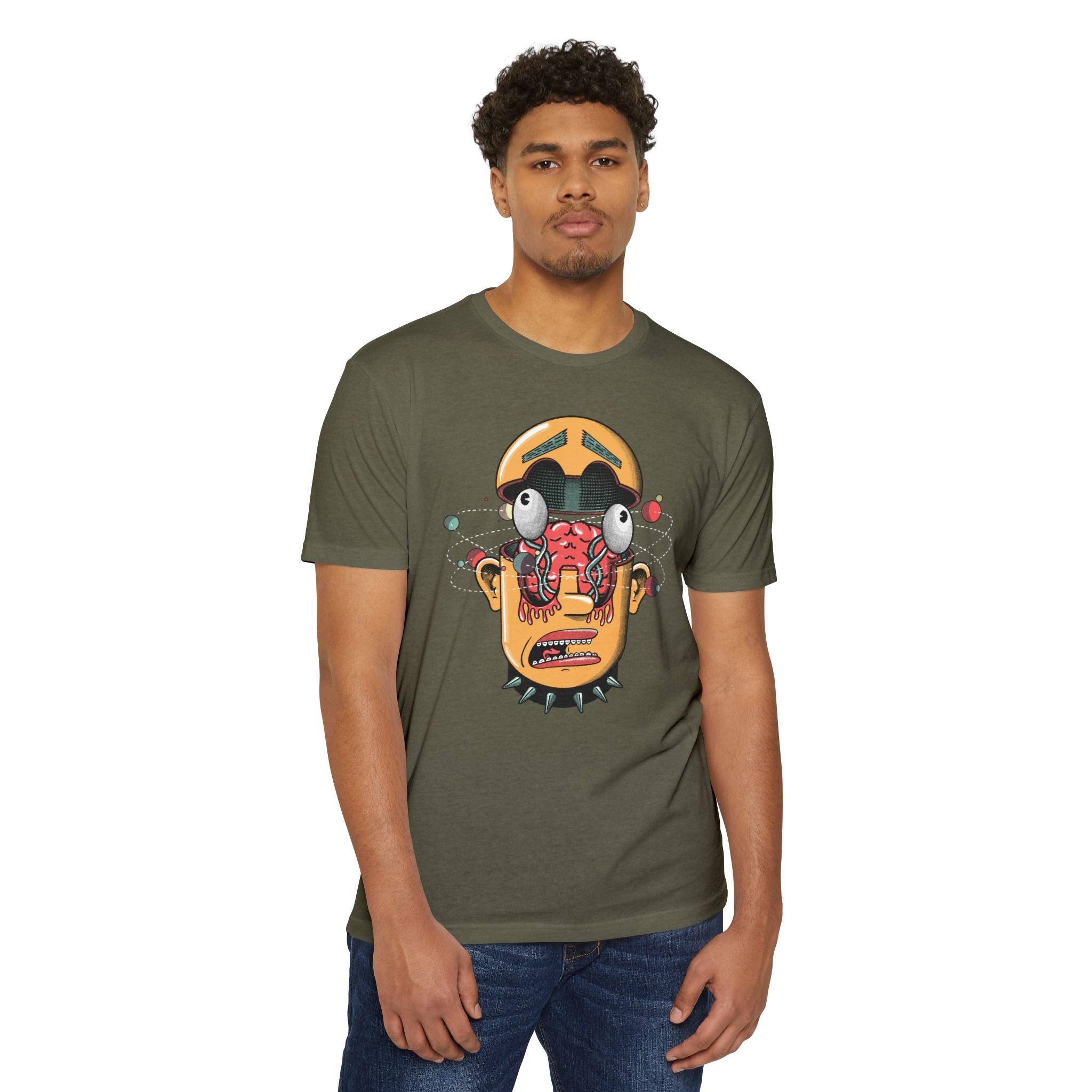 "The Center Cannot Hold" Cosmic Brain Sci-Fi Punk Graphic Tee - Trippy Existential Streetwear & Premium Next Level 6210 Shirt