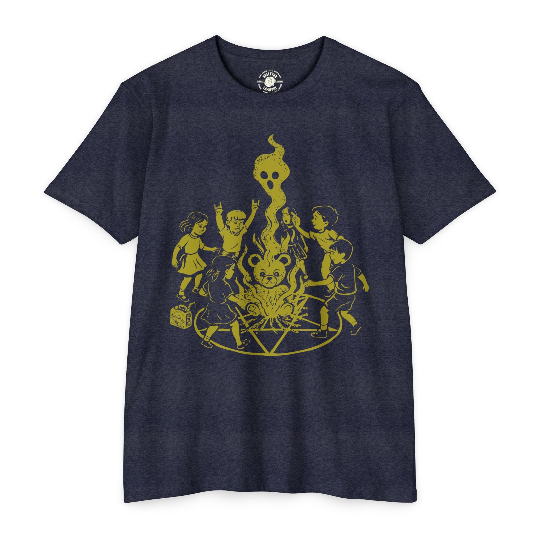 "Let's Start A Cult" Graphic Tee | Creepy Campfire Occult T-Shirt, Next Level 6210 Fitted Top, Vintage Pastel Grunge, Retro Dark Humor Shirt