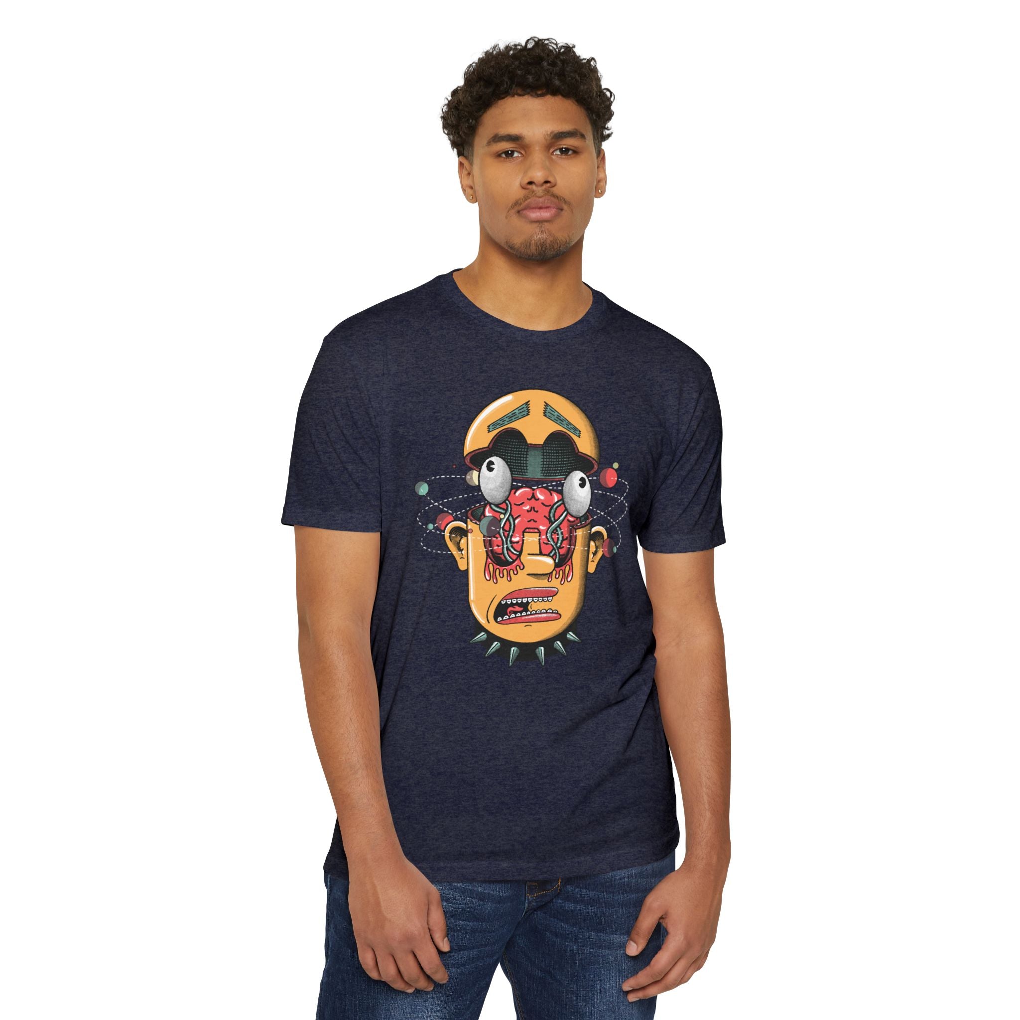 "The Center Cannot Hold" Cosmic Brain Sci-Fi Punk Graphic Tee - Trippy Existential Streetwear & Premium Next Level 6210 Shirt