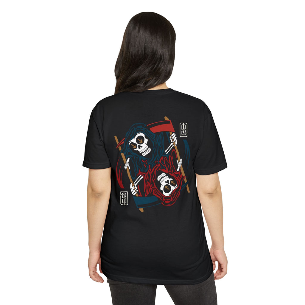 "Ouroboros" Grim Reaper Playing Card Graphic Tee - Gothic Tattoo Flash Skeleton Premium Next Level 6210 T-Shirt