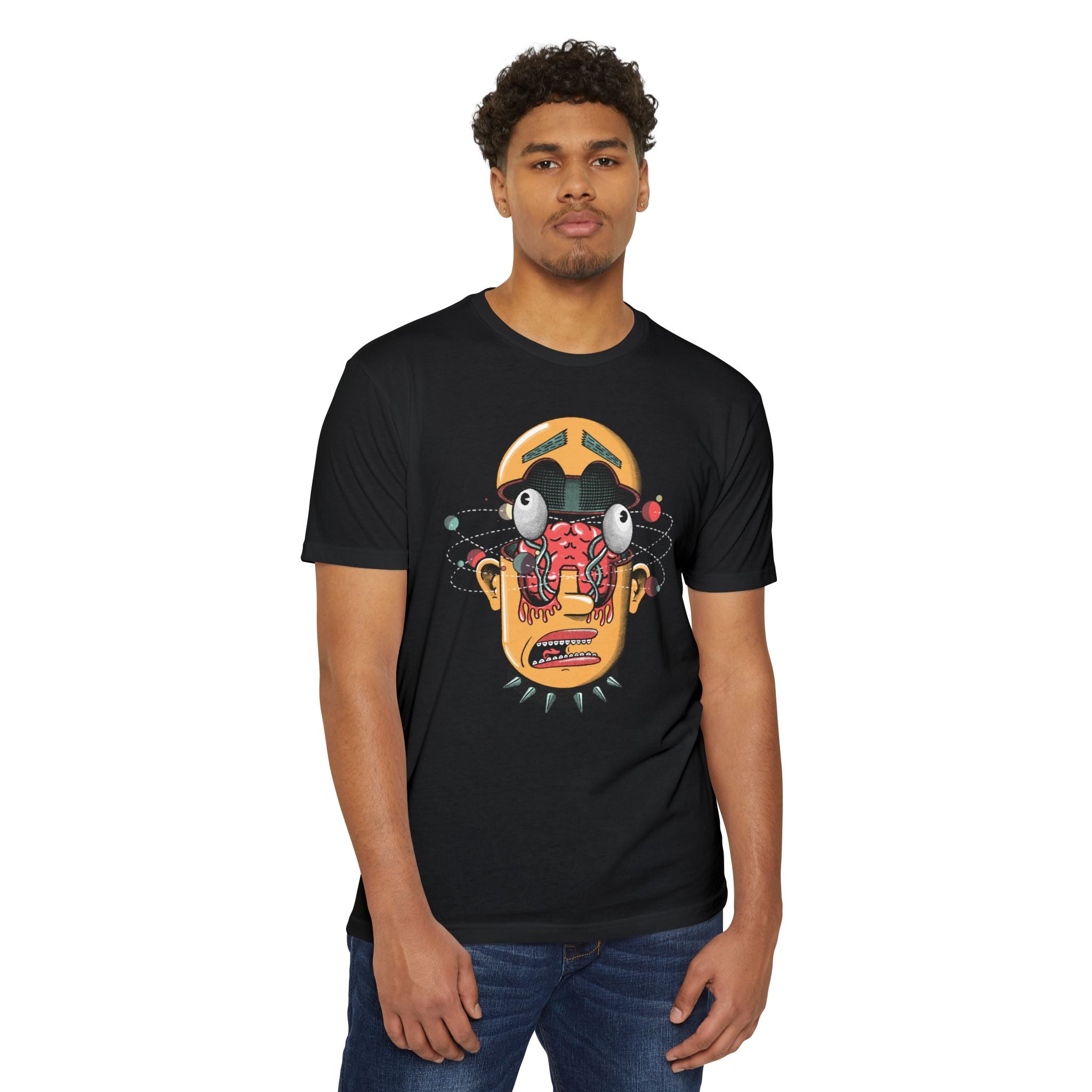 "The Center Cannot Hold" Cosmic Brain Sci-Fi Punk Graphic Tee - Trippy Existential Streetwear & Premium Next Level 6210 Shirt